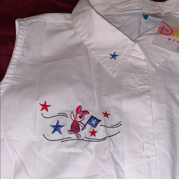 Vintage Disney plus white sleeveless cotton top - Picture 11 of 12
